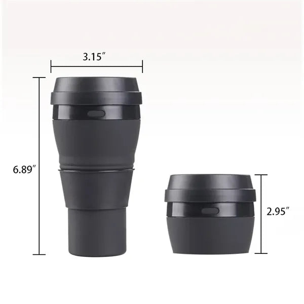 16oz Silicone Collapsible And Foldable Water Bottle
