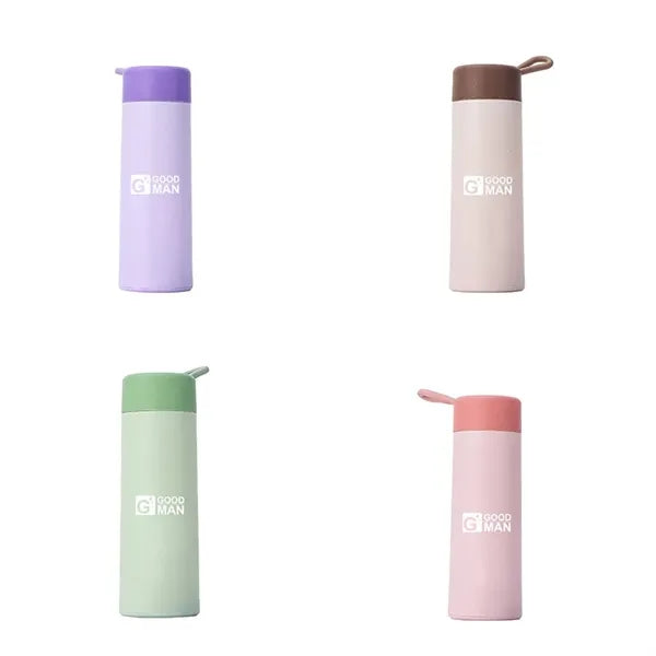 14oz Portable Glass Bottle With A Handle Strap