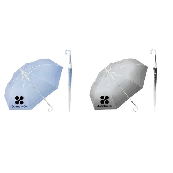 Gradient Transparent Manual Straight Umbrella