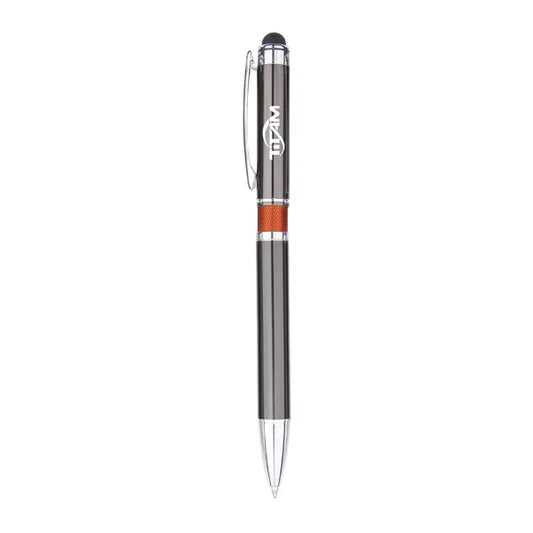 Aluminum Clip Ballpoint Pen with Stylus