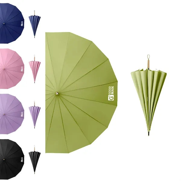 Wooden Handle Manual Straight Umbrella