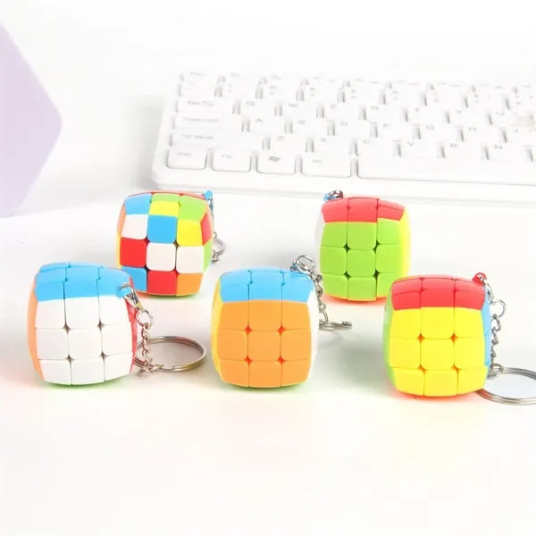 Colorful Mini Puzzle Cube Keychain