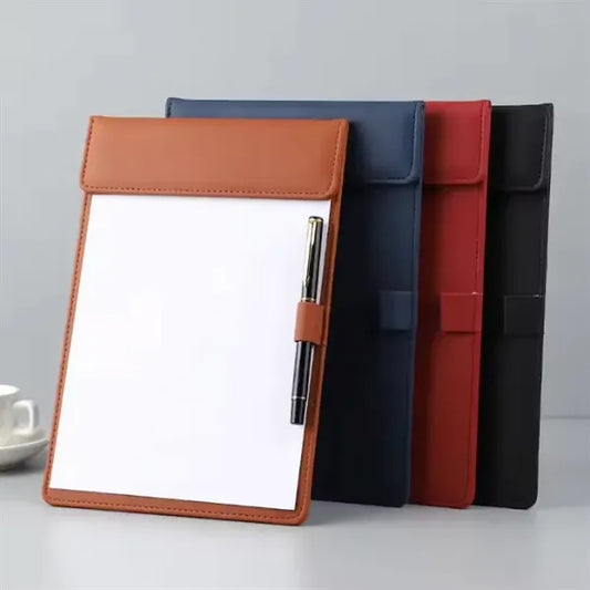 Magnetic PU Leather Clipboard with Pen Holder