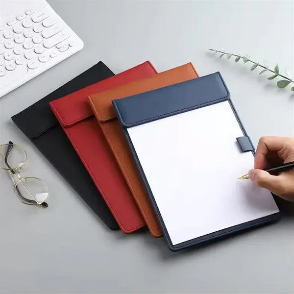 Magnetic PU Leather Clipboard with Pen Holder