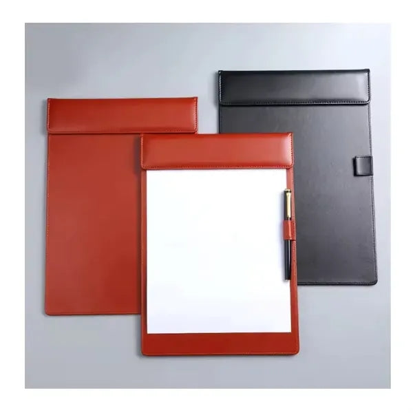 Magnetic PU Leather Clipboard with Pen Holder
