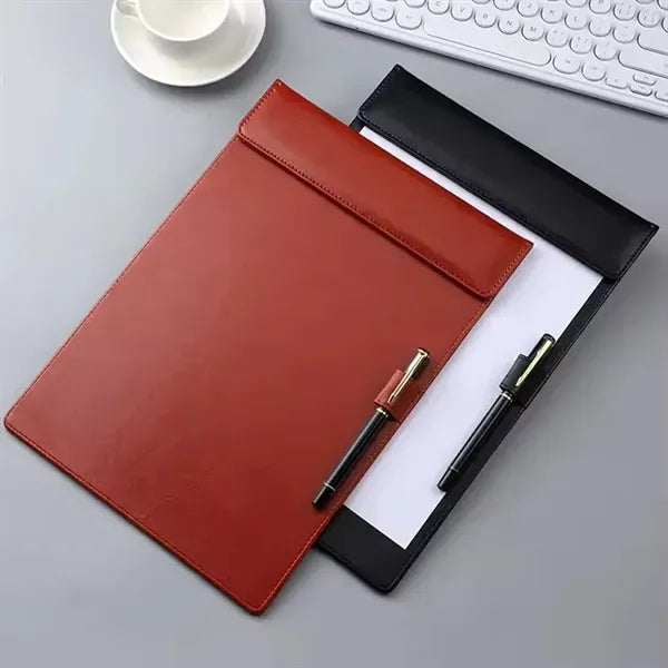 Magnetic PU Leather Clipboard with Pen Holder
