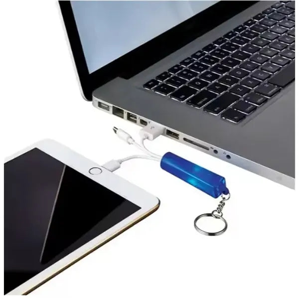 3-In-1 Light-Up Charging Cable With Keychain