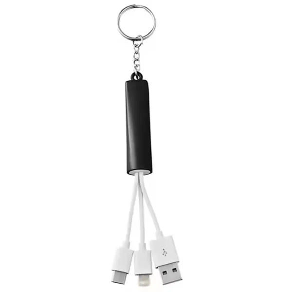 3-In-1 Light-Up Charging Cable With Keychain