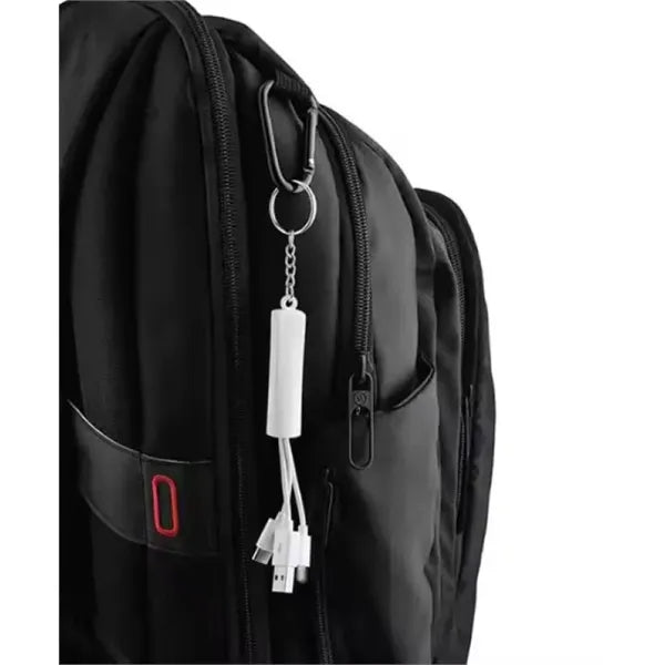 3-In-1 Light-Up Charging Cable With Keychain