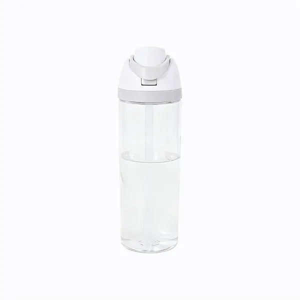 25oz Clear Plastic Water Bottle W/Straw