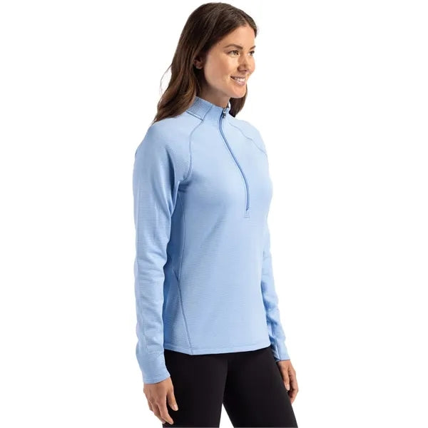Cutter & Buck Peshastin Recycled GridFleece Womens Half Z...