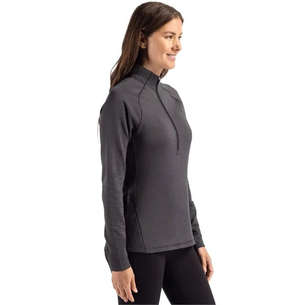 Cutter & Buck Peshastin Recycled GridFleece Womens Half Z...