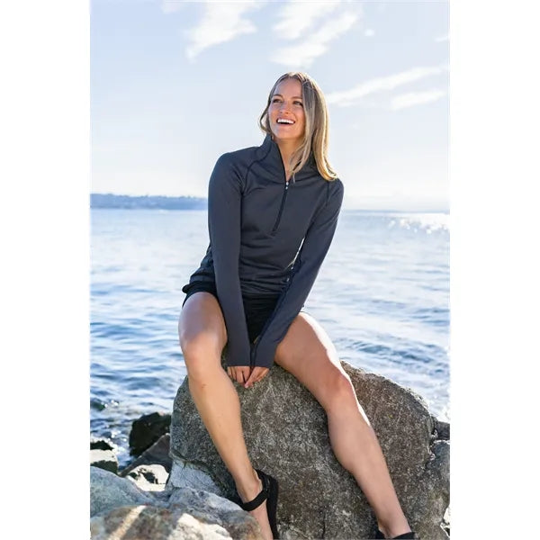 Cutter & Buck Peshastin Recycled GridFleece Womens Half Z...