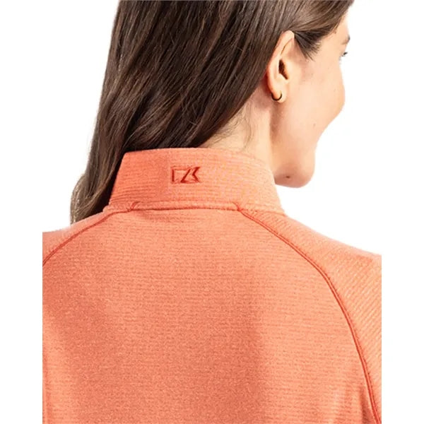 Cutter & Buck Peshastin Recycled GridFleece Womens Half Z...