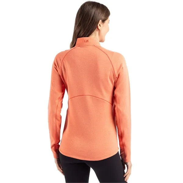 Cutter & Buck Peshastin Recycled GridFleece Womens Half Z...