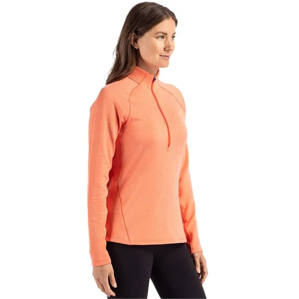 Cutter & Buck Peshastin Recycled GridFleece Womens Half Z...