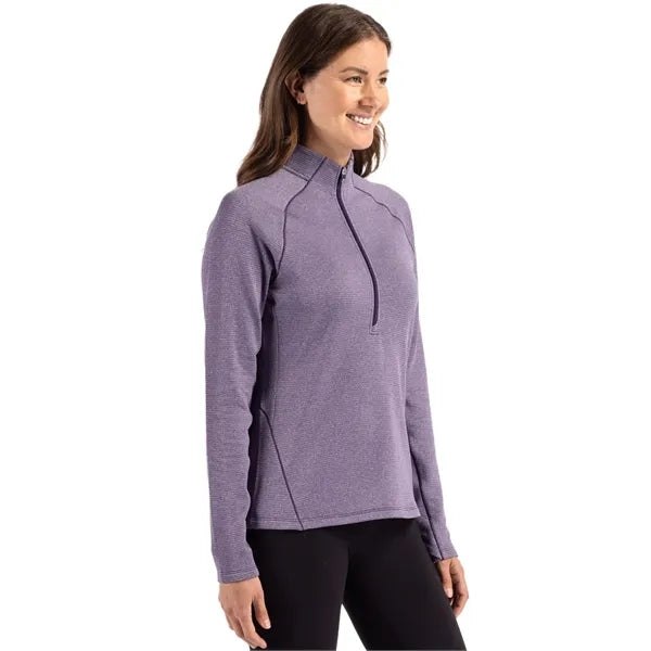 Cutter & Buck Peshastin Recycled GridFleece Womens Half Z...
