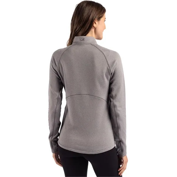 Cutter & Buck Peshastin Recycled GridFleece Womens Half Z...