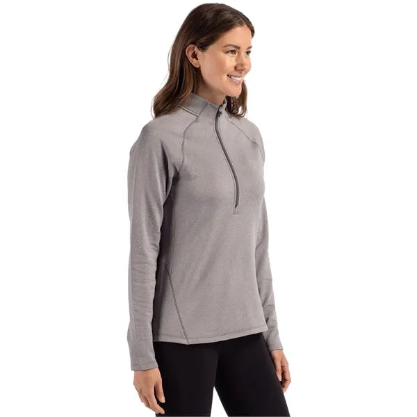 Cutter & Buck Peshastin Recycled GridFleece Womens Half Z...