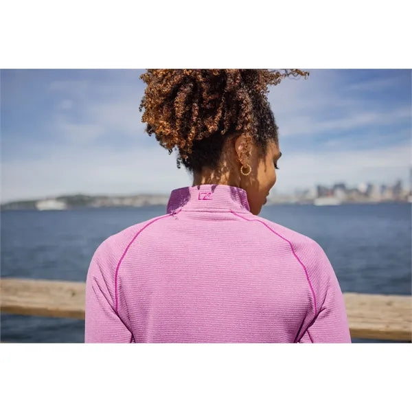 Cutter & Buck Peshastin Recycled GridFleece Womens Half Z...
