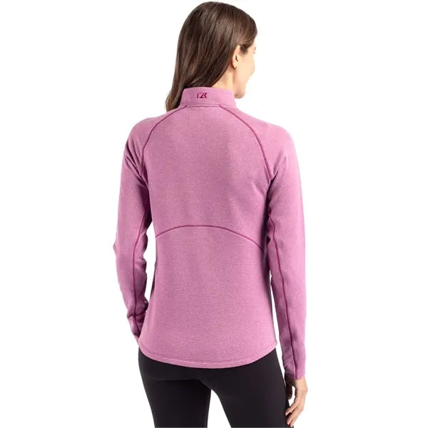 Cutter & Buck Peshastin Recycled GridFleece Womens Half Z...