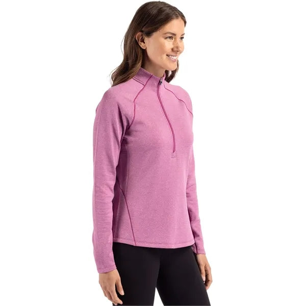 Cutter & Buck Peshastin Recycled GridFleece Womens Half Z...