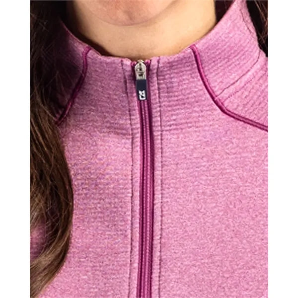 Cutter & Buck Peshastin Recycled GridFleece Womens Half Z...