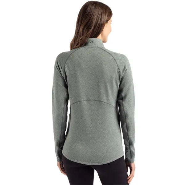 Cutter & Buck Peshastin Recycled GridFleece Womens Half Z...