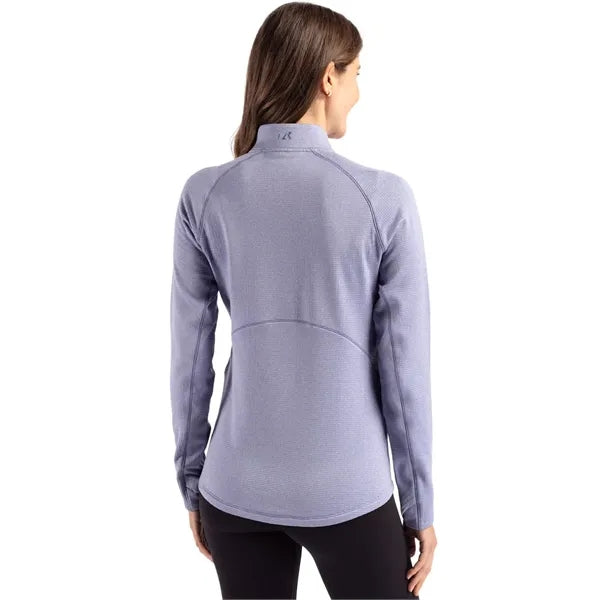 Cutter & Buck Peshastin Recycled GridFleece Womens Half Z...