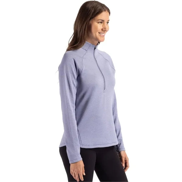 Cutter & Buck Peshastin Recycled GridFleece Womens Half Z...