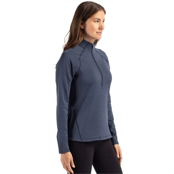 Cutter & Buck Peshastin Recycled GridFleece Womens Half Z...