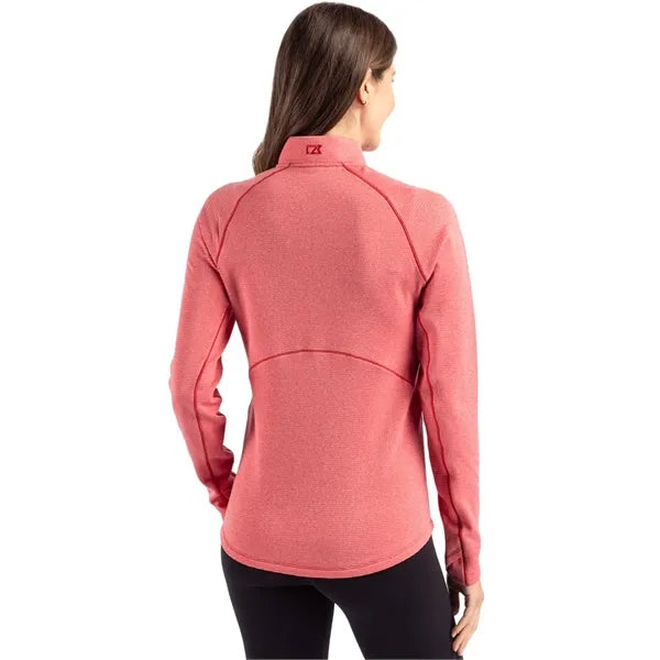 Cutter & Buck Peshastin Recycled GridFleece Womens Half Z...