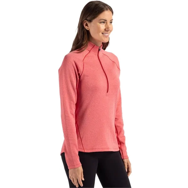 Cutter & Buck Peshastin Recycled GridFleece Womens Half Z...