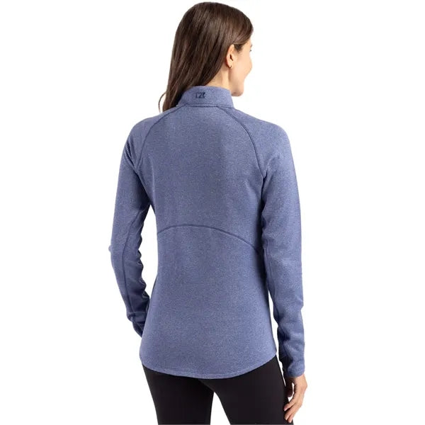 Cutter & Buck Peshastin Recycled GridFleece Womens Half Z...