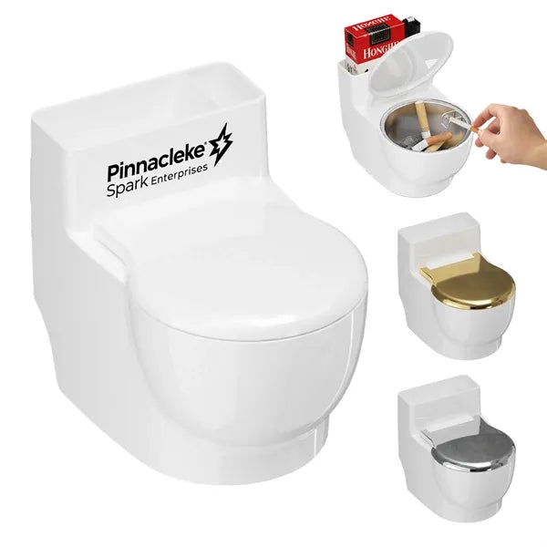 Wall Mounted Smokeless Ashtray with Flip Lid Storage