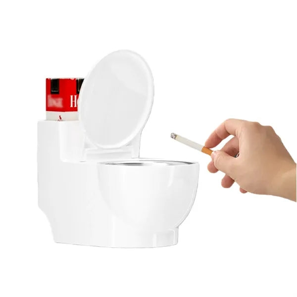 Wall Mounted Smokeless Ashtray with Flip Lid Storage