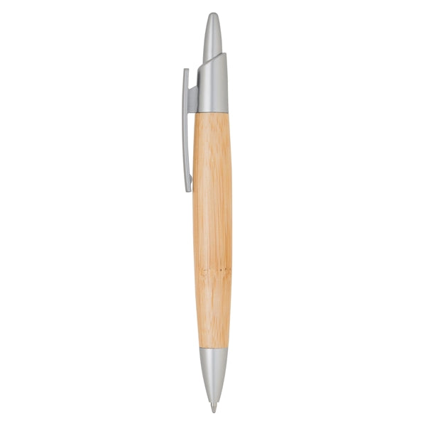 Bamboo-I Retractable Eco-Friendly Pens with Chrome Trims