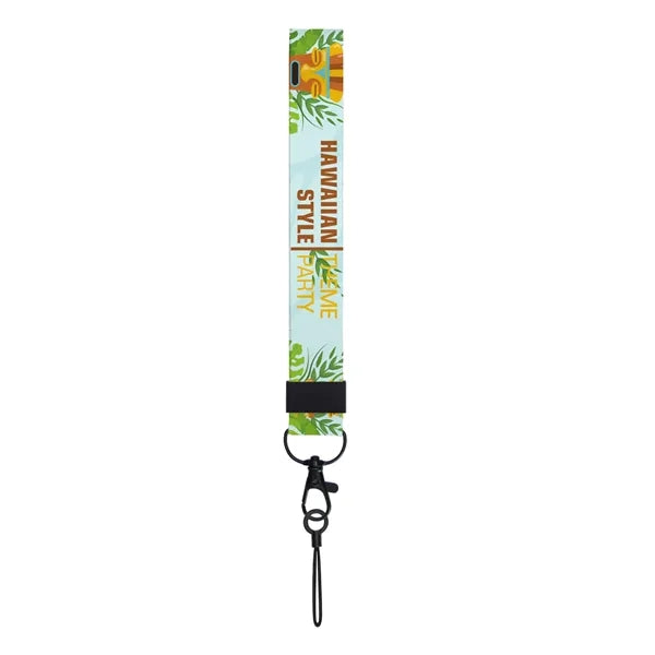 Polyester Wrist Strap Keychain With Metal Lobster Claw