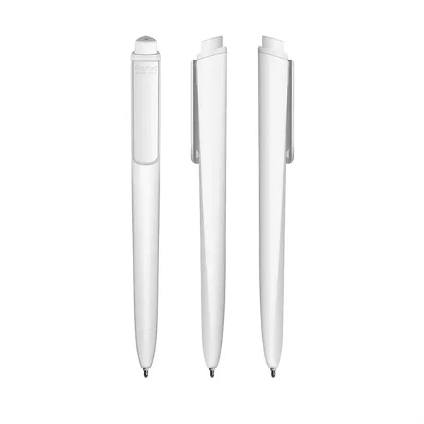 A pen with a triangular handle