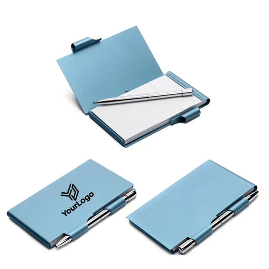 Mini Metal Pocket Notebook With Pen And Refillable Paper