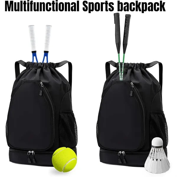 Waterproof Badminton Racket Backpack with Shoe Compartment.