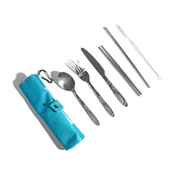 Portable Cutlery Roll Up Storage Bag