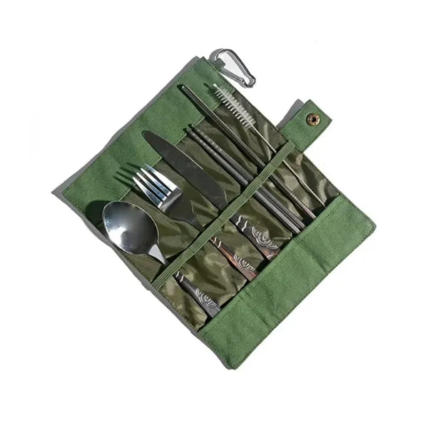 Portable Cutlery Roll Up Storage Bag