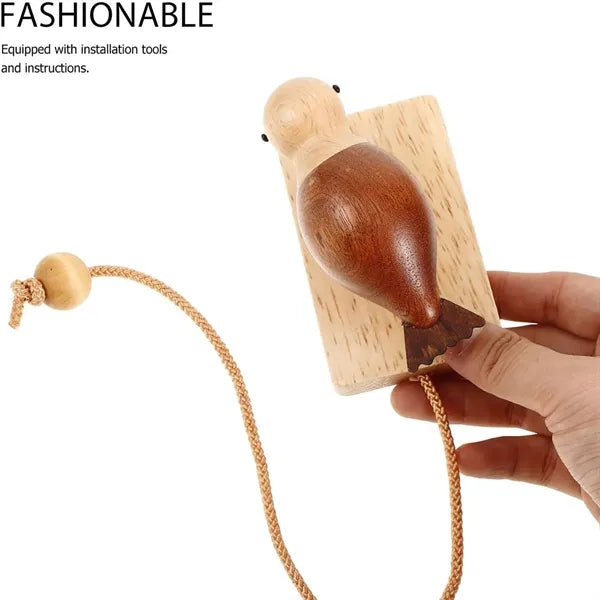 Bird Wooden Knocker Pendant Doorbell