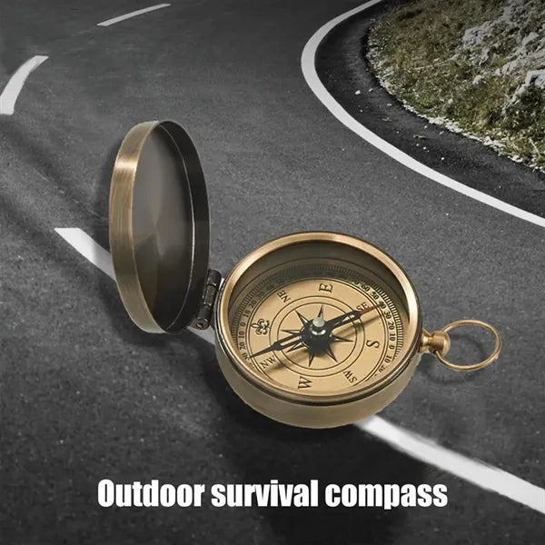 Pocket Watch Compass with Keyring Outdoor Survival Tool