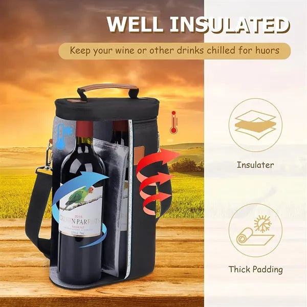 Insulated Wine Cooler Portable Tote Bag Gift Bag