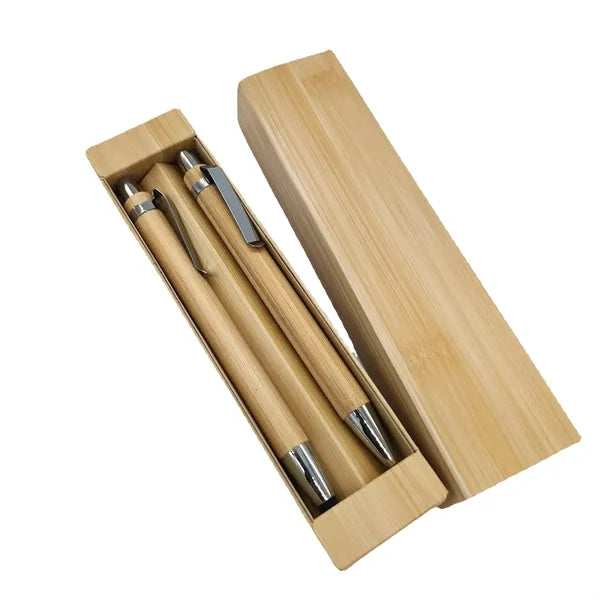 Bamboo Ballpoint Pen Set with Gift Box