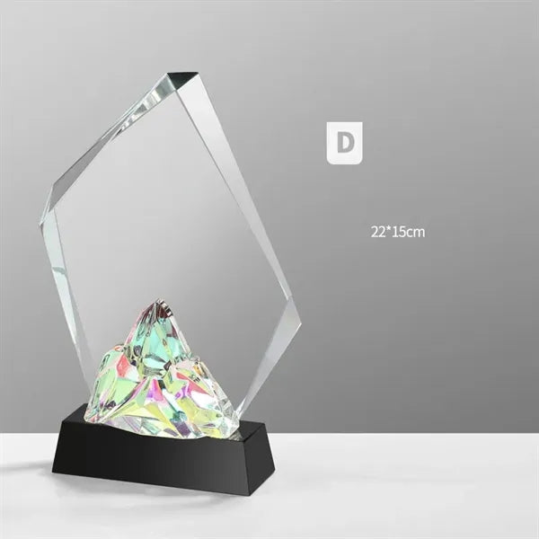 Colorful Custom Crystal Award Glass Appreciation Trophy