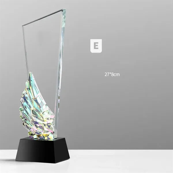 Colorful Custom Crystal Award Glass Appreciation Trophy