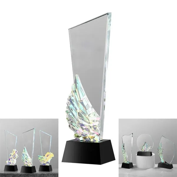 Colorful Custom Crystal Award Glass Appreciation Trophy